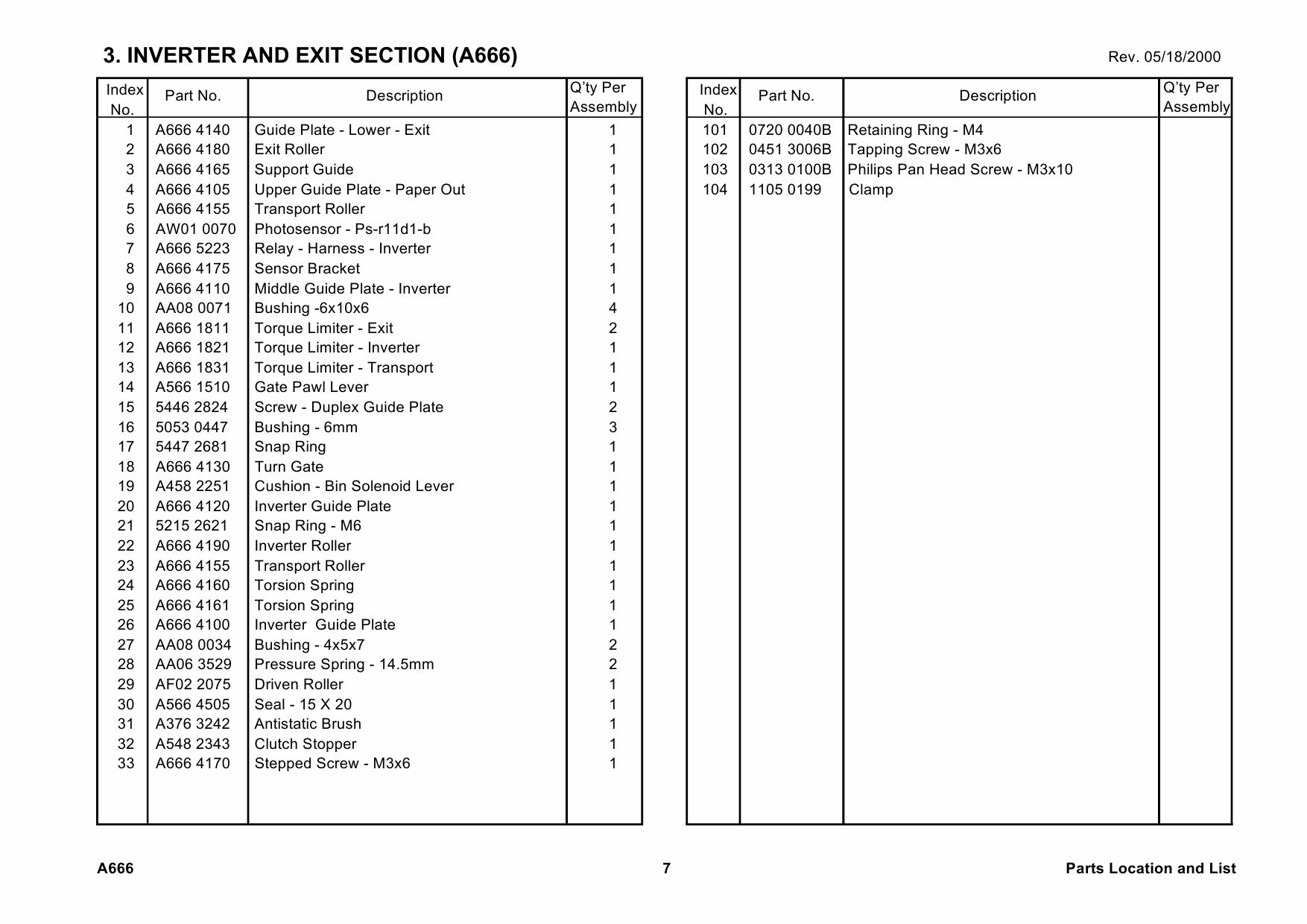 RICOH Options A666 FINISHER Parts Catalog PDF download-4